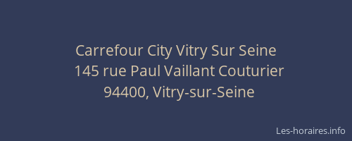Carrefour City Vitry Sur Seine