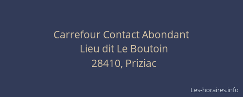 Carrefour Contact Abondant