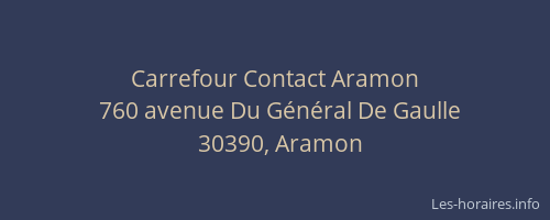 Carrefour Contact Aramon