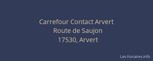 Carrefour Contact Arvert