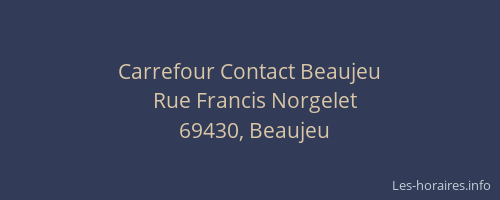Carrefour Contact Beaujeu