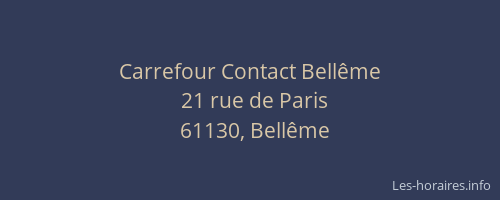 Carrefour Contact Bellême