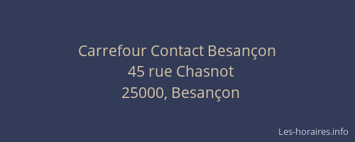 Carrefour Contact Besançon