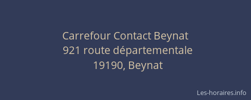 Carrefour Contact Beynat
