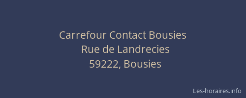 Carrefour Contact Bousies