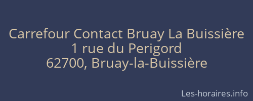 Carrefour Contact Bruay La Buissière