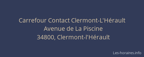 Carrefour Contact Clermont-L'Hérault