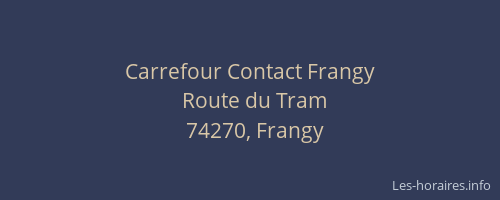 Carrefour Contact Frangy