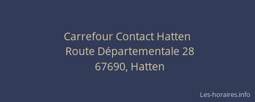 Carrefour Contact Hatten