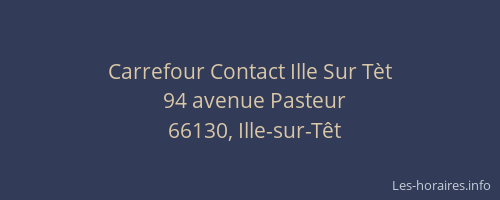 Carrefour Contact Ille Sur Tèt
