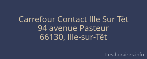 Carrefour Contact Ille Sur Tèt