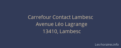 Carrefour Contact Lambesc