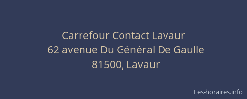 Carrefour Contact Lavaur