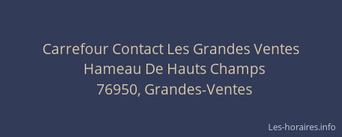 Carrefour Contact Les Grandes Ventes