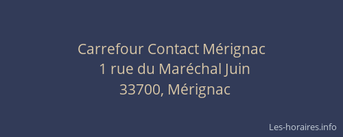 Carrefour Contact Mérignac