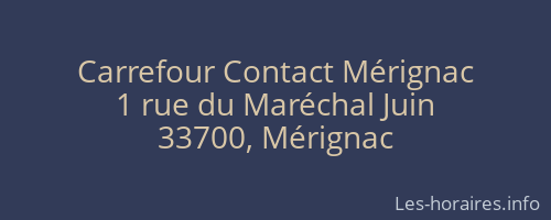 Carrefour Contact Mérignac
