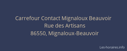 Carrefour Contact Mignaloux Beauvoir