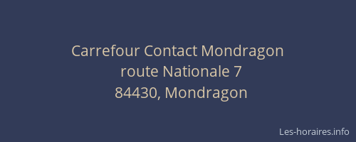 Carrefour Contact Mondragon