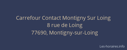 Carrefour Contact Montigny Sur Loing