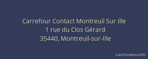 Carrefour Contact Montreuil Sur Ille