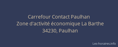 Carrefour Contact Paulhan