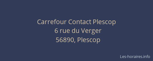 Carrefour Contact Plescop