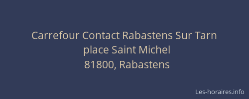 Carrefour Contact Rabastens Sur Tarn