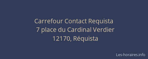 Carrefour Contact Requista