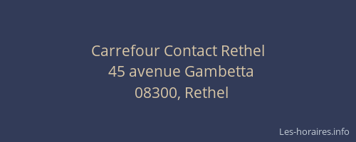 Carrefour Contact Rethel