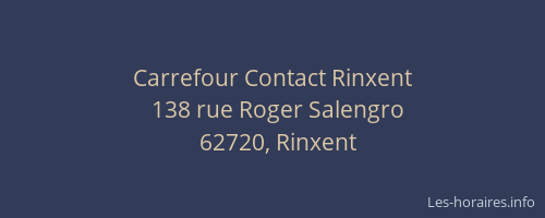 Carrefour Contact Rinxent