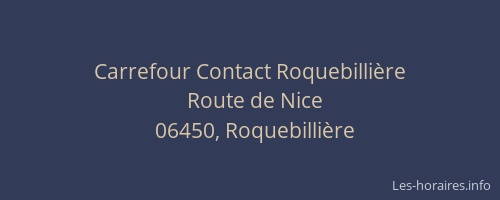 Carrefour Contact Roquebillière
