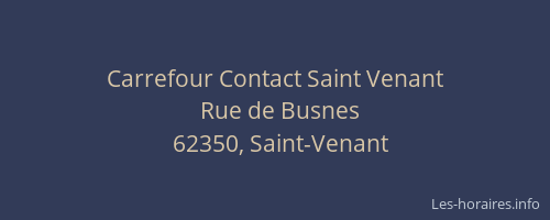 Carrefour Contact Saint Venant