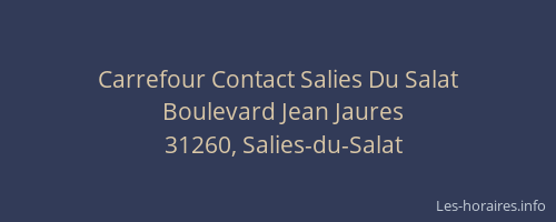 Carrefour Contact Salies Du Salat