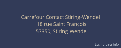Carrefour Contact Stiring-Wendel