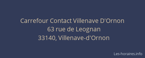 Carrefour Contact Villenave D'Ornon