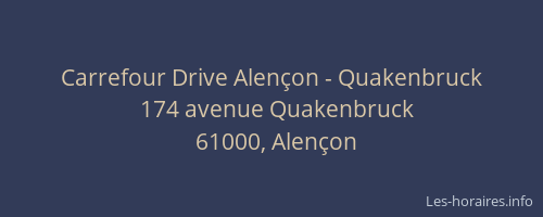 Carrefour Drive Alençon - Quakenbruck