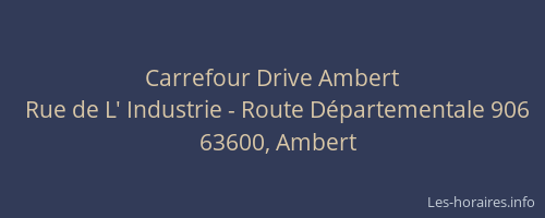 Carrefour Drive Ambert