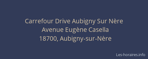 Carrefour Drive Aubigny Sur N&egrave;re