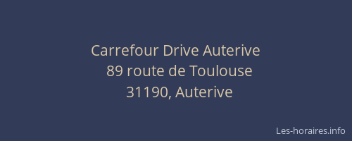 Carrefour Drive Auterive
