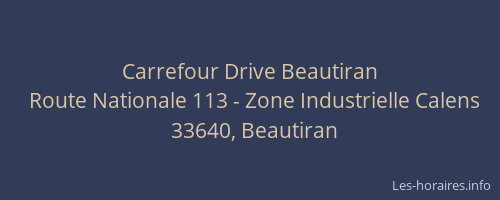 Carrefour Drive Beautiran