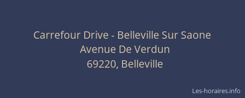 Carrefour Drive - Belleville Sur Saone