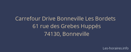 Carrefour Drive Bonneville Les Bordets