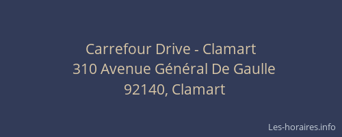 Carrefour Drive - Clamart