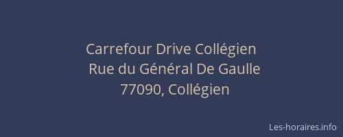 Carrefour Drive Collégien