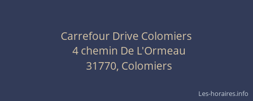 Carrefour Drive Colomiers