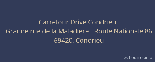 Carrefour Drive Condrieu