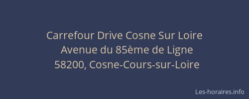 Carrefour Drive Cosne Sur Loire