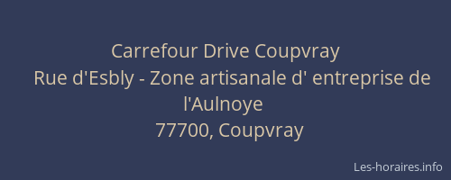 Carrefour Drive Coupvray