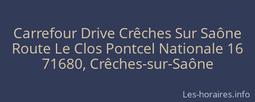 Carrefour Drive Crêches Sur Saône