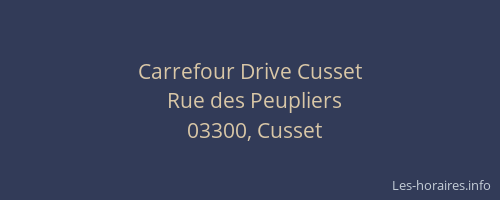 Carrefour Drive Cusset